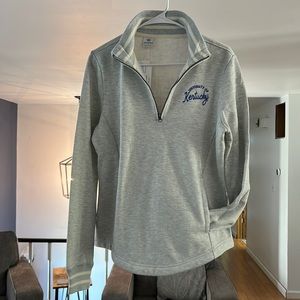 University of Kentucky light grey quarter zip. Brand new, never been worn.